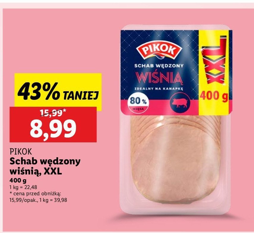 Schab wędzony wiśnią Pikok promocja w Lidl