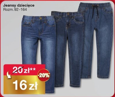 Jeansy dziecięce Rozm. 92-164 promocja w Woolworth