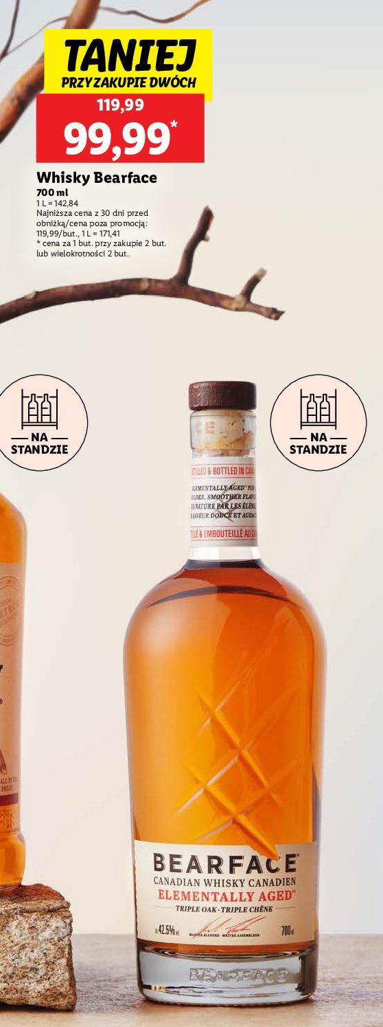 Whisky Bearface triple oak promocja w Lidl