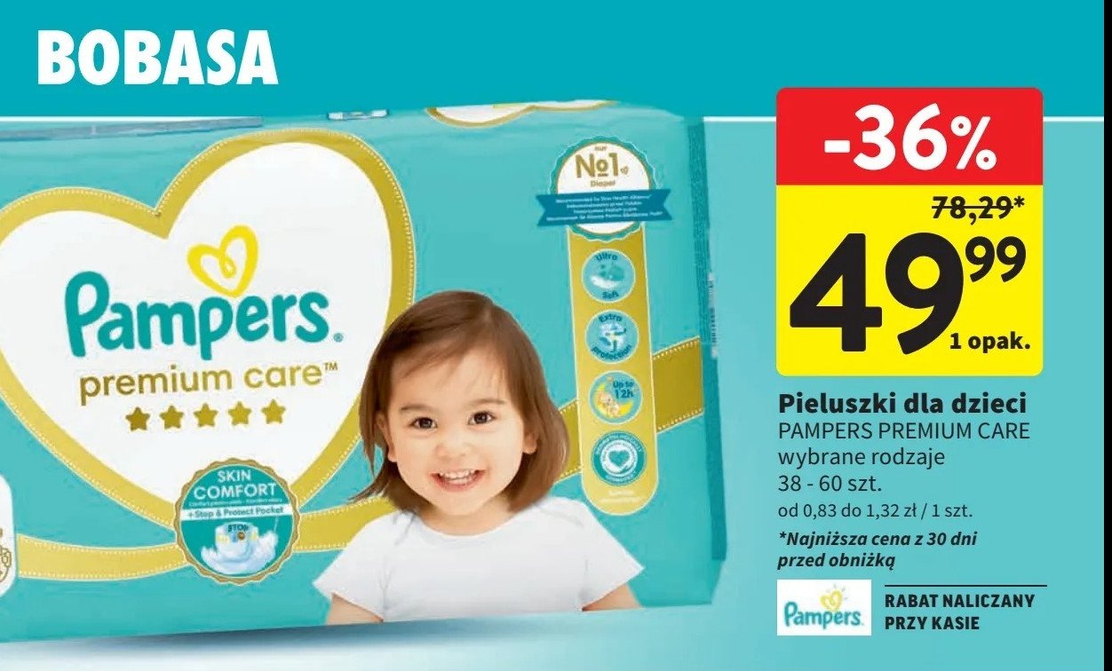 Pieluszki dla dzieci 5 Pampers premium care promocja