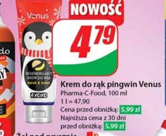 Krem do r膮k regeneruj膮cy pingwin Venus promocja