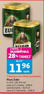 Piwo Żubr promocja w Auchan