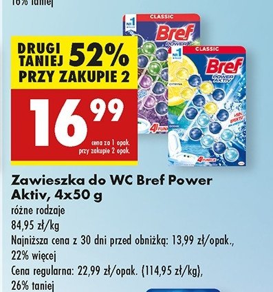 Zawieszka do wc lemon Bref power aktiv promocja