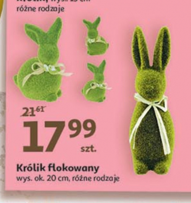 Kr贸lik flokowany 20 cm promocja