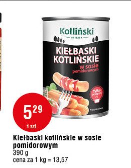 Kie艂baski kotli艅skie w sosie pomidorowym Kotlin promocja