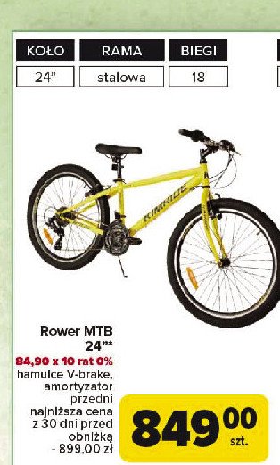 Rower mtb 24" KIMRIDE promocja w Carrefour
