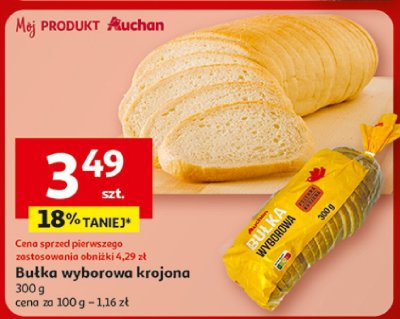 Bułka wyborowa krojona promocja w Auchan