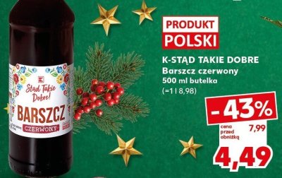 Barszcz czerwony K-STAD TAKIE DOBRE butelka promocja w Kaufland