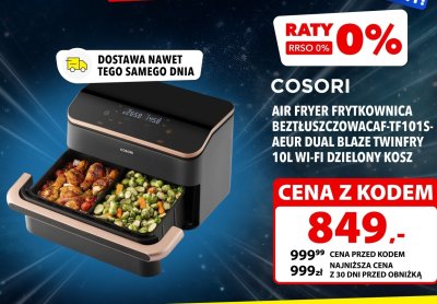 Air fryer frytkownica beztłuszczowa CAF-TF101S-AEUR Dual Blaze TwinFry 10L Wi-Fi  promocja w Media Expert