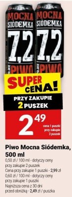 Piwo Mocna Siódemka, 500 ml promocja w Twój Market