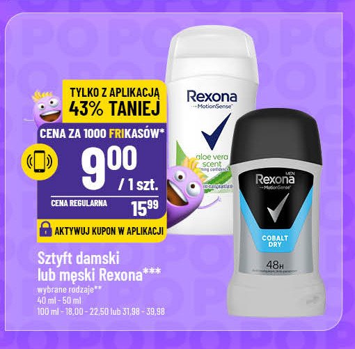 Dezodorant aloe vera Rexona motionsense promocja