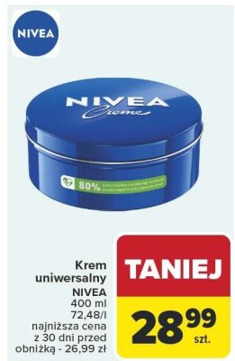 Krem uniwersalny Nivea 400 ml promocja w Carrefour