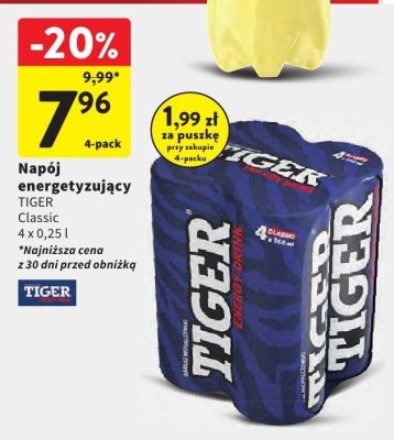 Napój energetyzujący TIGER Classic promocja w Intermarche