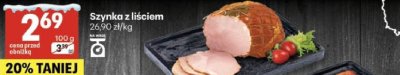 Szynka z liściem promocja w Delikatesy Centrum