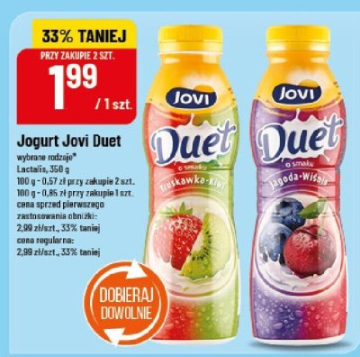 Jogurt Jovi Duet wybrane rodzaje promocja w POLOmarket