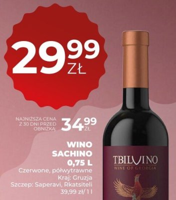 Wino Sachino 0,75 L promocja w Duży Ben