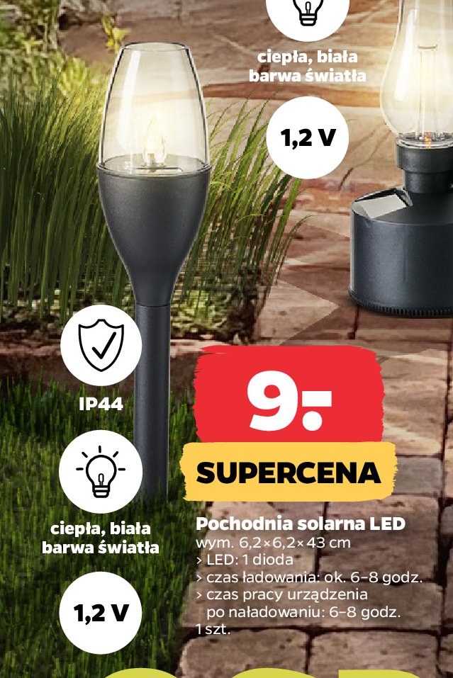Pochodnia solarna led promocja w Netto