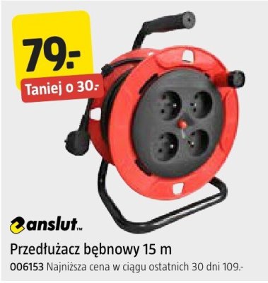 Przedłużacz bębnowy anslut 15 m promocja w Jula