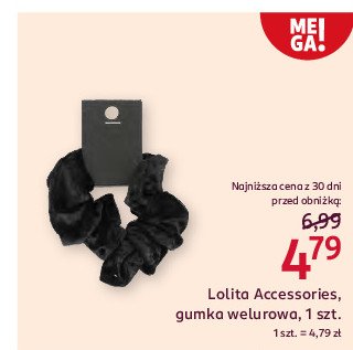 Gumka welurowa czarna promocja w Rossmann