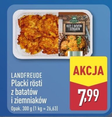 Placki rösti z batatów i ziemniaków  promocja w Aldi