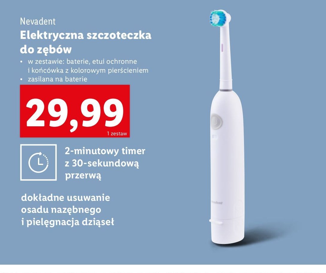 Szczoteczka do zębów Nevadent promocja w Lidl