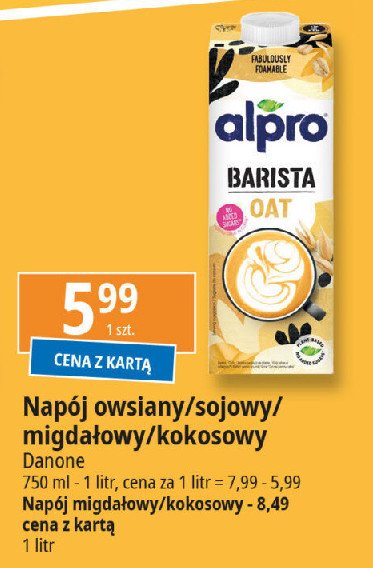 Napój migdałowy original Alpro promocja w Leclerc