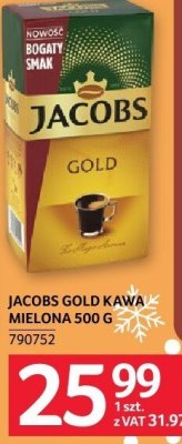Kawa Jacobs Gold mielona 500 g promocja w Selgros