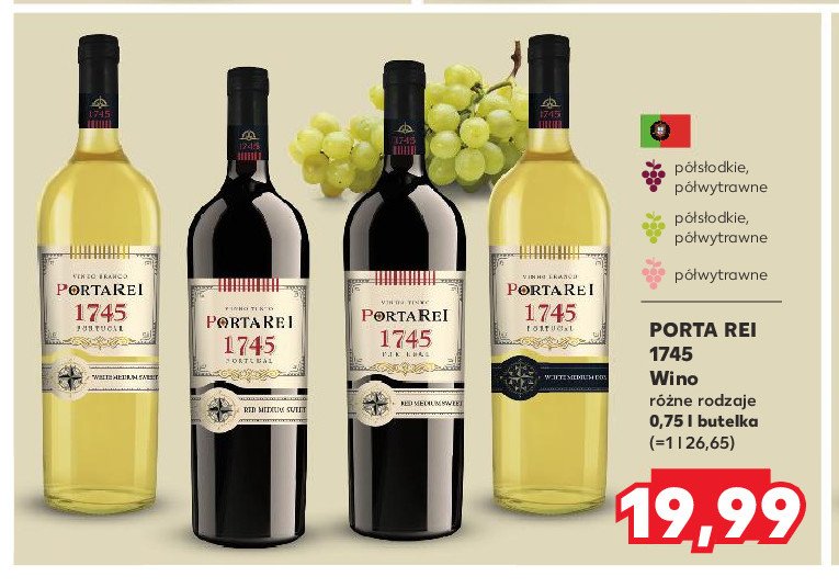 Wino PORTAREI 1745 MEDIUM SWEET promocja