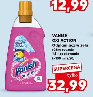 Odplamiacz w żelu pink Vanish oxi action promocja