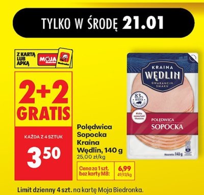 Polędwica Sopocka Kraina Wedlin promocja w Biedronka