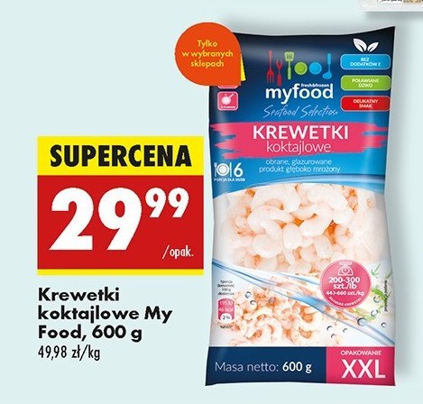 Krewetki koktajlowe Myfood promocja w Biedronka