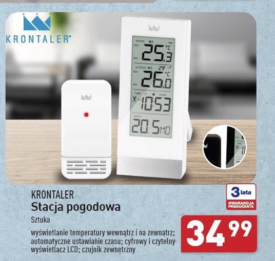 Stacja radiowa pogodowa Krontaler promocja w Aldi