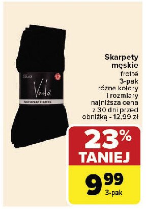 Skarpety męskie frotte VENTO promocja