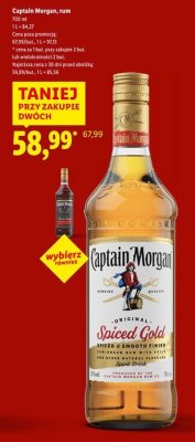Rum Captain Morgan Spiced Gold promocja w Lidl
