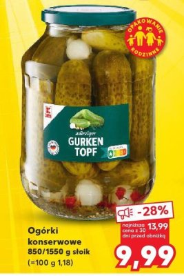 Ogórki konserwowe promocja w Kaufland