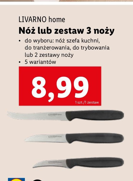 Zestaw noży LIVARNO HOME promocja w Lidl