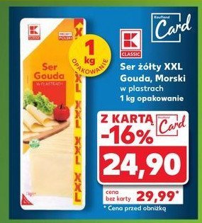 Ser gouda plastry K-classic promocja