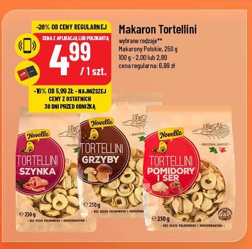 Tortellini z serem i pomidorami Novelle promocja