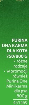 Karma Purina One dla kota 750/800 g promocja w Selgros