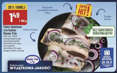 Filety śledziowe á la matias Master Fish promocja w POLOmarket