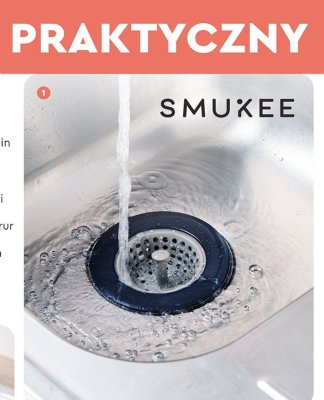 Akcesoria do sprzątania SMUKEE sitko do odpływu promocja w Biedronka