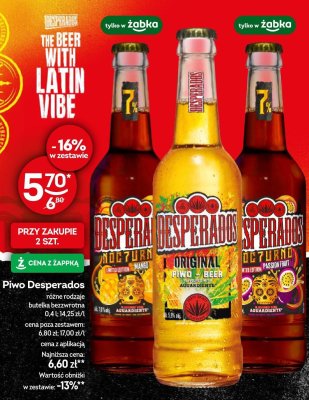 Piwo Desperados różne rodzaje promocja w Żabka