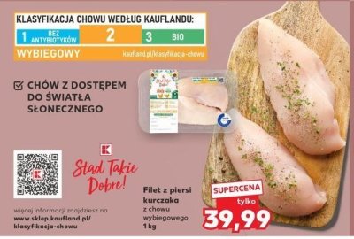 Filet z piersi kurczaka z chowu wybiegowego K-classic st膮d takie dobre! promocja