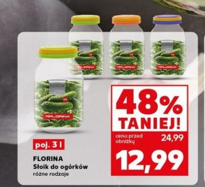 Słoik do kiszenia ogórków 3 l Florina (florentyna) promocja