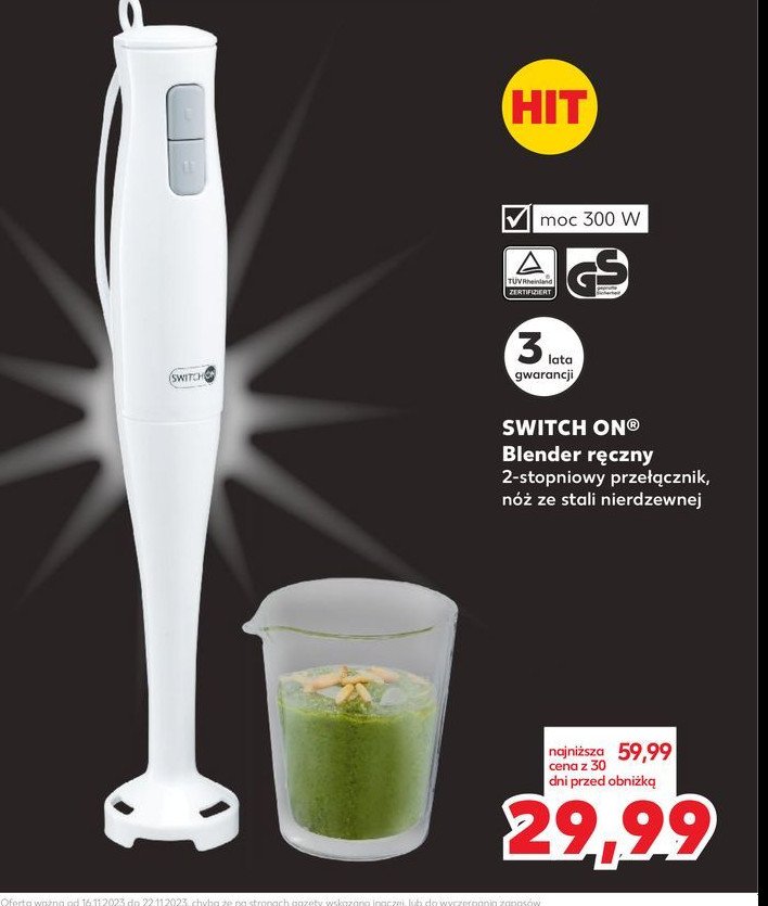 Blender 300 w Switch on promocja