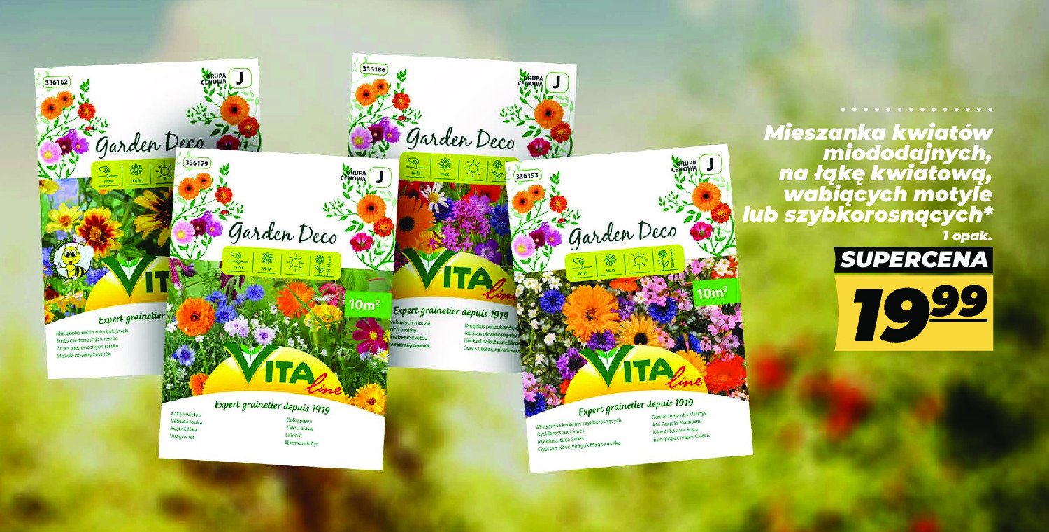 Nasiona kwiatów miododajnych Vita line promocja