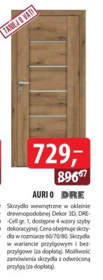Skrzydło wewnętrzne w okleinie drewnopodobnej Dekor 3D, DRE-Cell gr. 1 promocja w Dobre Dla Domu