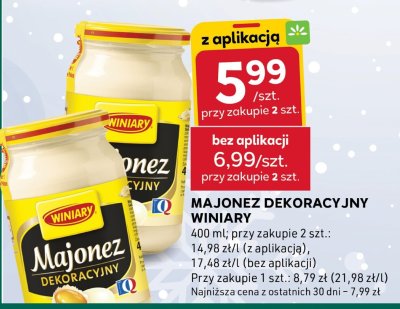 Majonez dekoracyjny Winiary promocja w Stokrotka