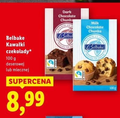 Kawałki czekolady Belbake promocja w Lidl