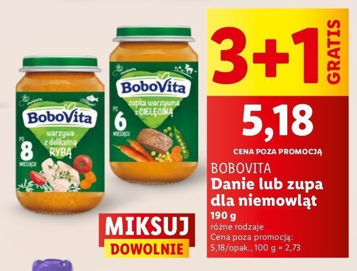 Danie warzywa z delikatną rybą Bobovita promocja